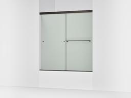 Revel Sliding bath door, 62'' H x 56-5/8 - 59-5/8'' W, with 5/16'' thick Frosted glass - image 1