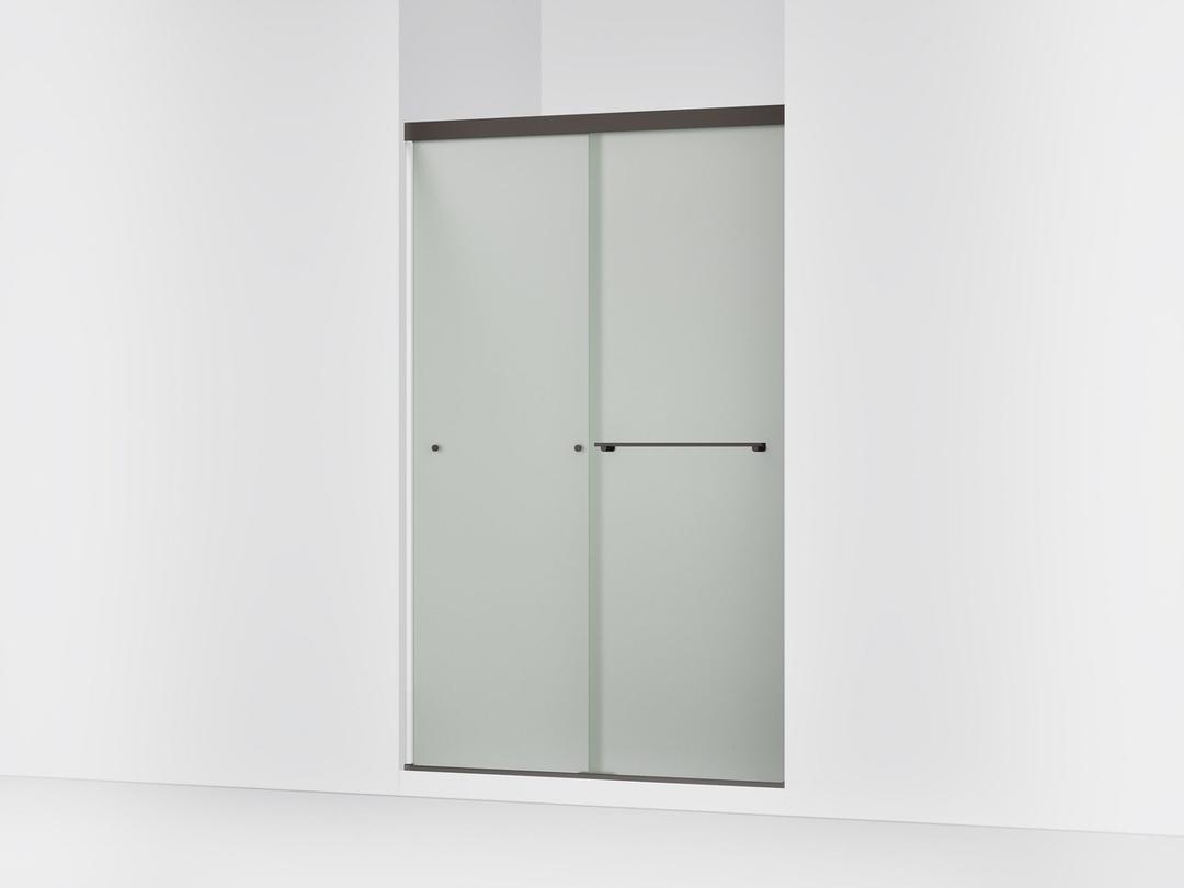 Revel Sliding shower door, 76'' H x 44-5/8 - 47-5/8'' W, with 5/16'' thick Frosted glass by Kohler
