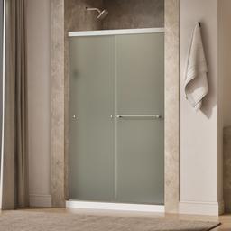 Revel Sliding shower door, 76'' H x 44-5/8 - 47-5/8'' W, with 5/16'' thick Frosted glass - image 2
