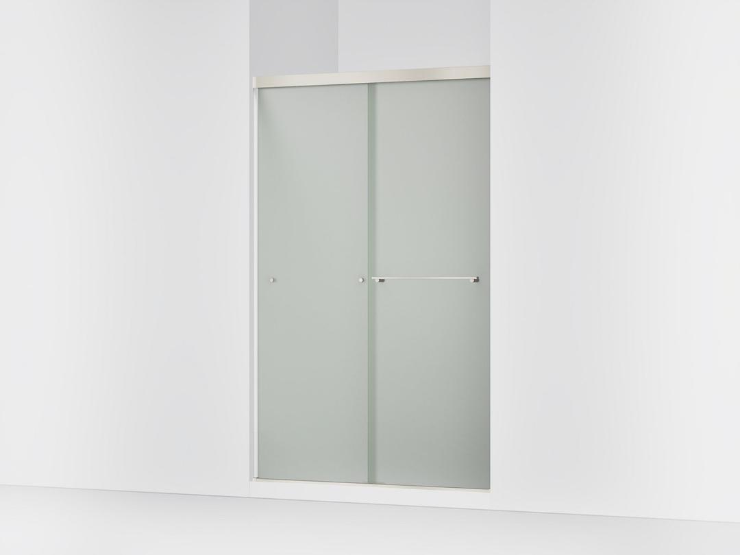 Revel Sliding shower door, 76'' H x 44-5/8 - 47-5/8'' W, with 5/16'' thick Frosted glass by Kohler