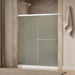 Revel Sliding shower door, 70'' H x 56-5/8 - 59-5/8'' W, with 1/4'' thick Frosted glass - image 2