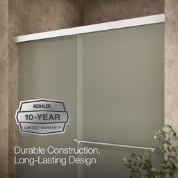 Revel Sliding shower door, 70'' H x 56-5/8 - 59-5/8'' W, with 1/4'' thick Frosted glass - image 9