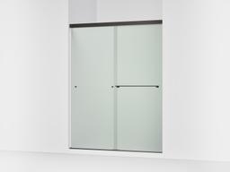 Revel Sliding shower door, 76'' H x 56-5/8 - 59-5/8'' W, with 5/16'' thick Frosted glass - image 1