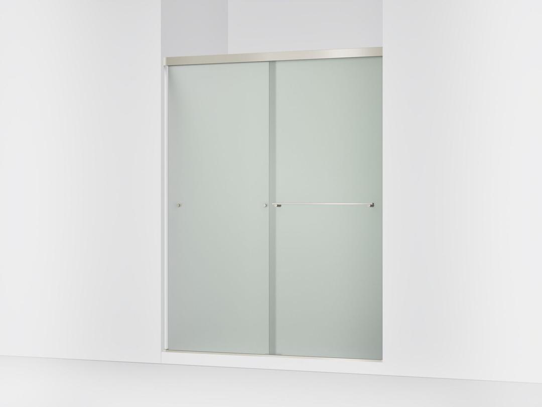 Revel Sliding shower door, 76'' H x 56-5/8 - 59-5/8'' W, with 5/16'' thick Frosted glass by Kohler