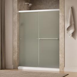 Revel Sliding shower door, 76'' H x 56-5/8 - 59-5/8'' W, with 5/16'' thick Frosted glass - image 2
