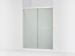 Revel Sliding shower door, 76'' H x 56-5/8 - 59-5/8'' W, with 5/16'' thick Frosted glass - image 1