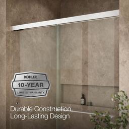 Revel 76'' H sliding shower door with 5/16''-thick glass - image 9