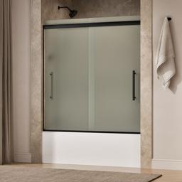 Kohler Pleat Frameless Sliding Bath Door, 63-9/16'' H X 54-5/8 - 59-5/8'' W, with 5/16'' Thick... - image 2
