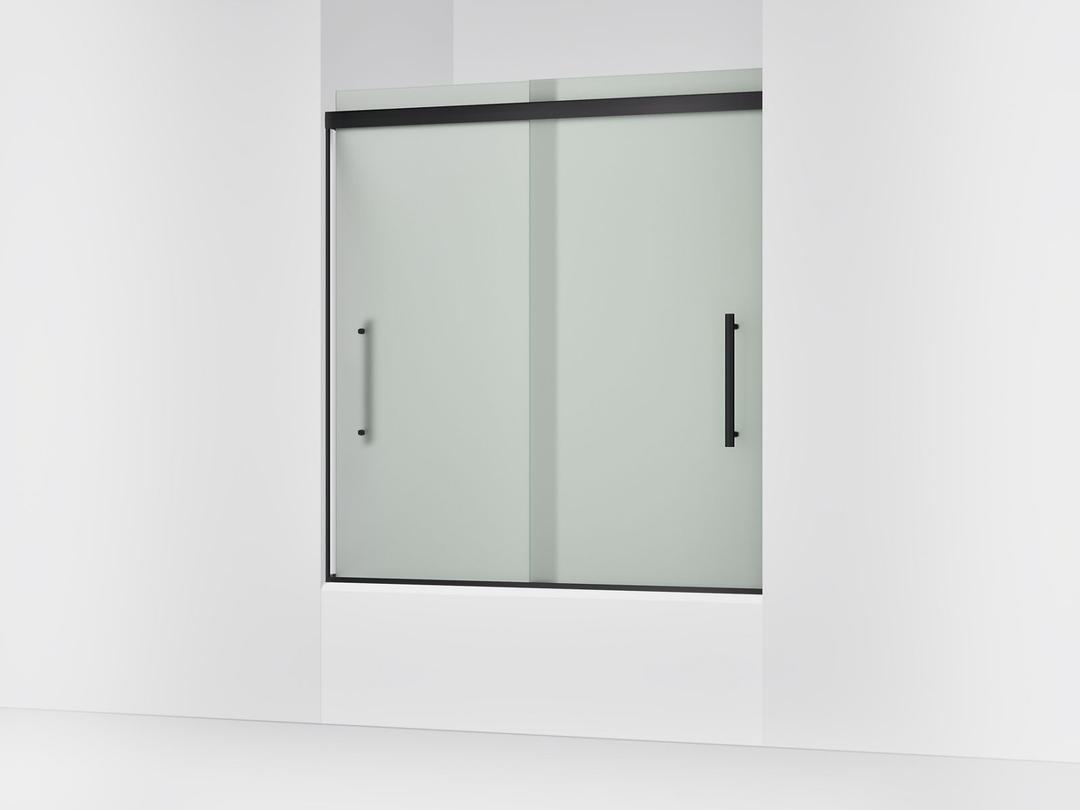 Kohler Pleat Frameless Sliding Bath Door, 63-9/16'' H X 54-5/8 - 59-5/8'' W, with 5/16'' Thick... by Kohler