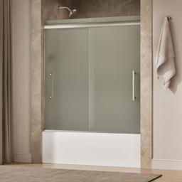 Kohler Pleat Frameless Sliding Bath Door, 63-9/16'' H X 54-5/8 - 59-5/8'' W, with 5/16'' Thick... - image 2