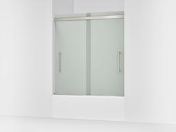 Kohler Pleat Frameless Sliding Bath Door, 63-9/16'' H X 54-5/8 - 59-5/8'' W, with 5/16'' Thick... - image 1