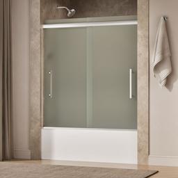 Kohler Pleat Frameless Sliding Bath Door, 63-9/16'' H X 54-5/8 - 59-5/8'' W, with 5/16'' Thick... - image 2