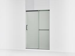 Elate Sliding shower door, 70-1/2'' H x 50-1/4 - 53-5/8'' W, with 1/4'' thick Frosted glass - Matte Black - image 1