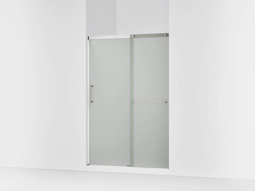 Elate Sliding shower door, 70-1/2'' H x 44-1/4 - 47-5/8'' W, with 1/4'' thick Frosted glass - Matte Nickel by Kohler