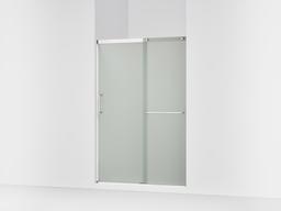 Elate Sliding shower door, 70-1/2'' H x 50-1/4 - 53-5/8'' W, with 1/4'' thick Frosted glass - Bright Silver - image 1