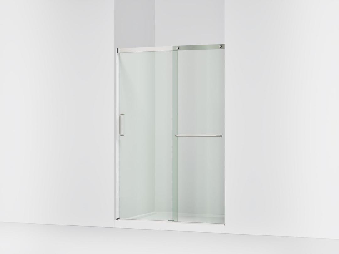 Elate Sliding shower door, 70-1/2'' H x 50-1/4 - 53-5/8'' W, with 1/4'' thick Crystal Clear glass - Matte Nickel by Kohler