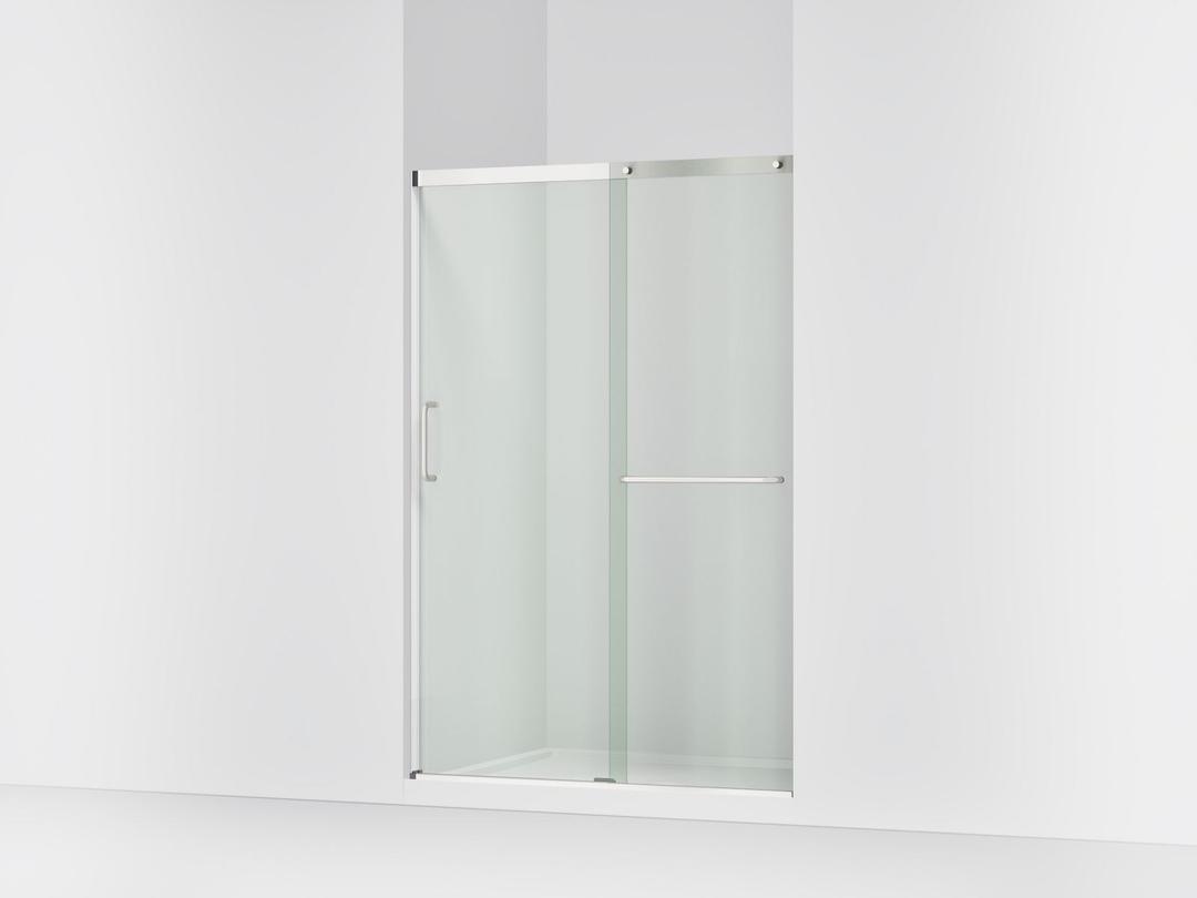 Elate Sliding shower door, 70-1/2'' H x 50-1/4 - 53-5/8'' W, with 1/4'' thick Crystal Clear glass - Bright Silver by Kohler