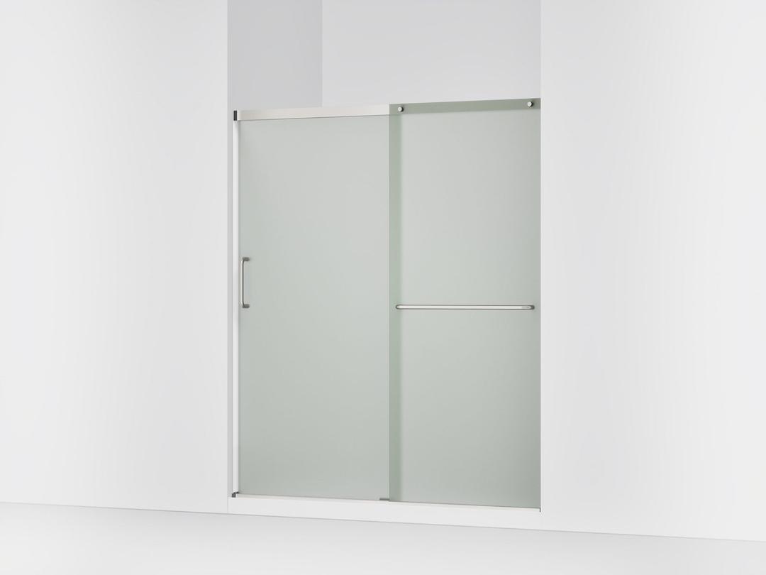 Elate Sliding shower door, 70-1/2'' H x 56-1/4 - 59-5/8'' W, with 1/4'' thick Frosted glass - Matte Nickel by Kohler
