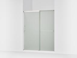 Elate Sliding shower door, 70-1/2'' H x 56-1/4 - 59-5/8'' W, with 1/4'' thick Frosted glass - Bright Silver - image 1