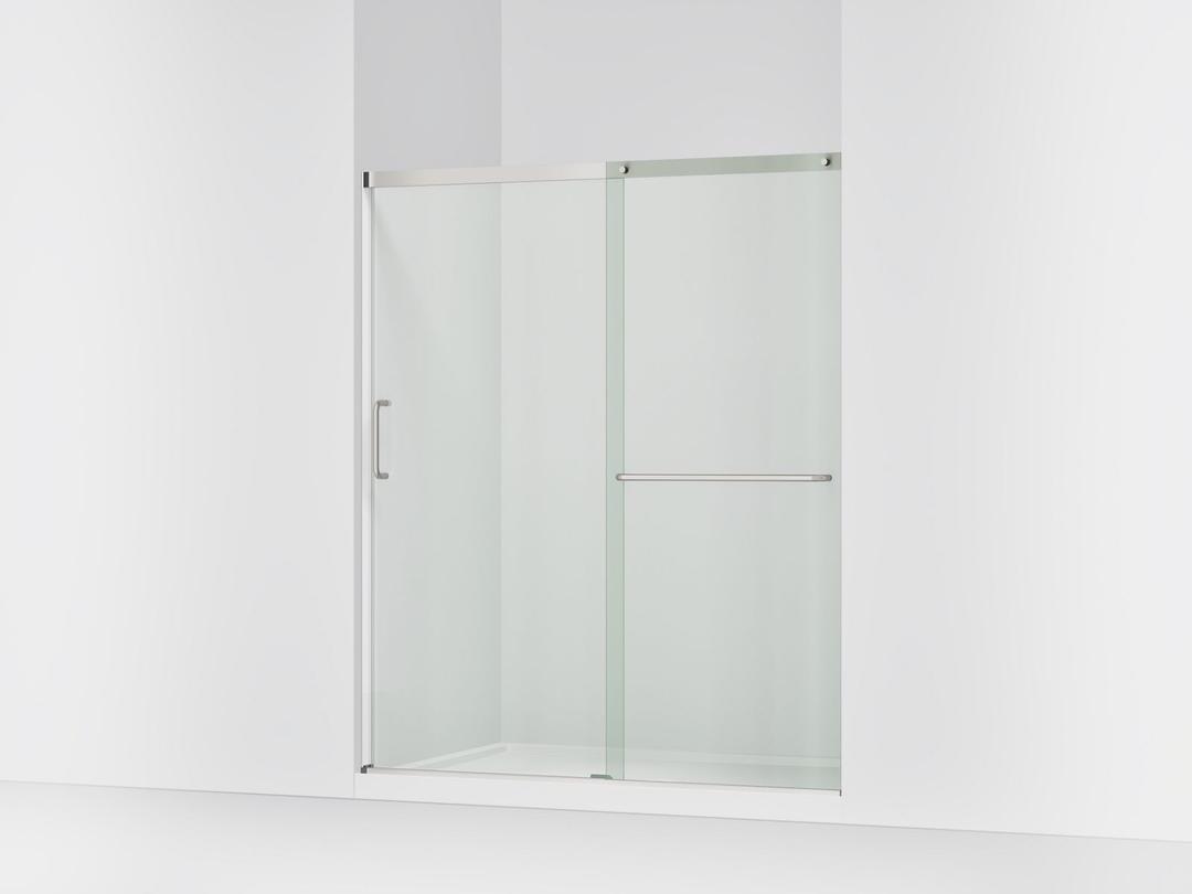 Elate Sliding shower door, 70-1/2'' H x 56-1/4 - 59-5/8'' W, with 1/4'' thick Crystal Clear glass - Matte Nickel by Kohler