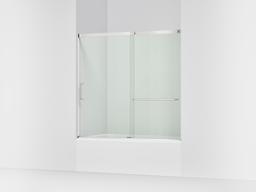 Elate 56-3/4'' H sliding bath door with 1/4''-thick glass - Bright Silver - image 1