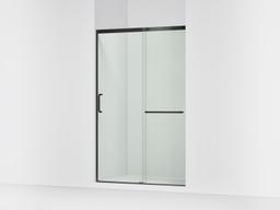 Elate Sliding shower door, 75-1/2'' H x 44-1/4 - 47-5/8'' W, with heavy 5/16'' thick Crystal Clear glass - Matte Black - image 1