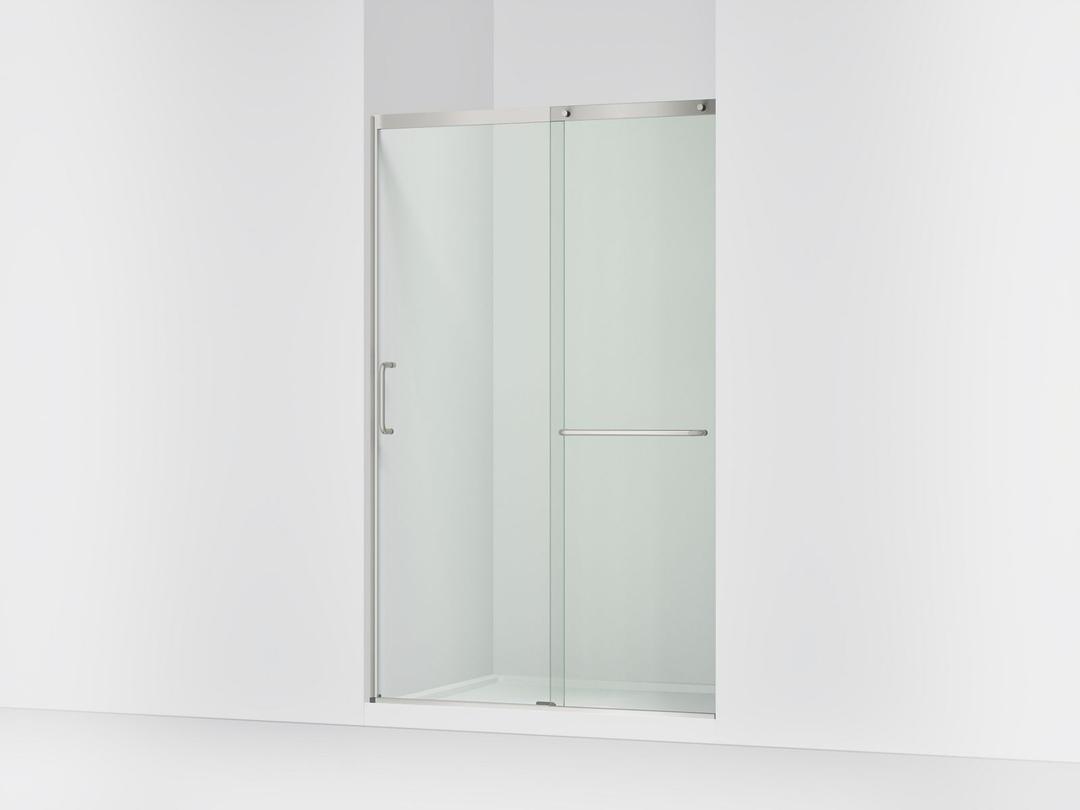 Elate Sliding shower door, 75-1/2'' H x 44-1/4 - 47-5/8'' W, with heavy 5/16'' thick Crystal Clear glass - Matte Nickel by Kohler
