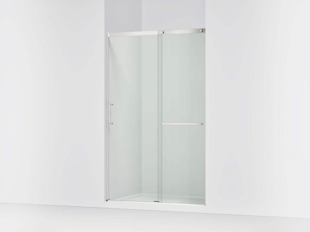 Elate Sliding shower door, 75-1/2'' H x 44-1/4 - 47-5/8'' W, with heavy 5/16'' thick Crystal Clear glass - Bright Silver by Kohler