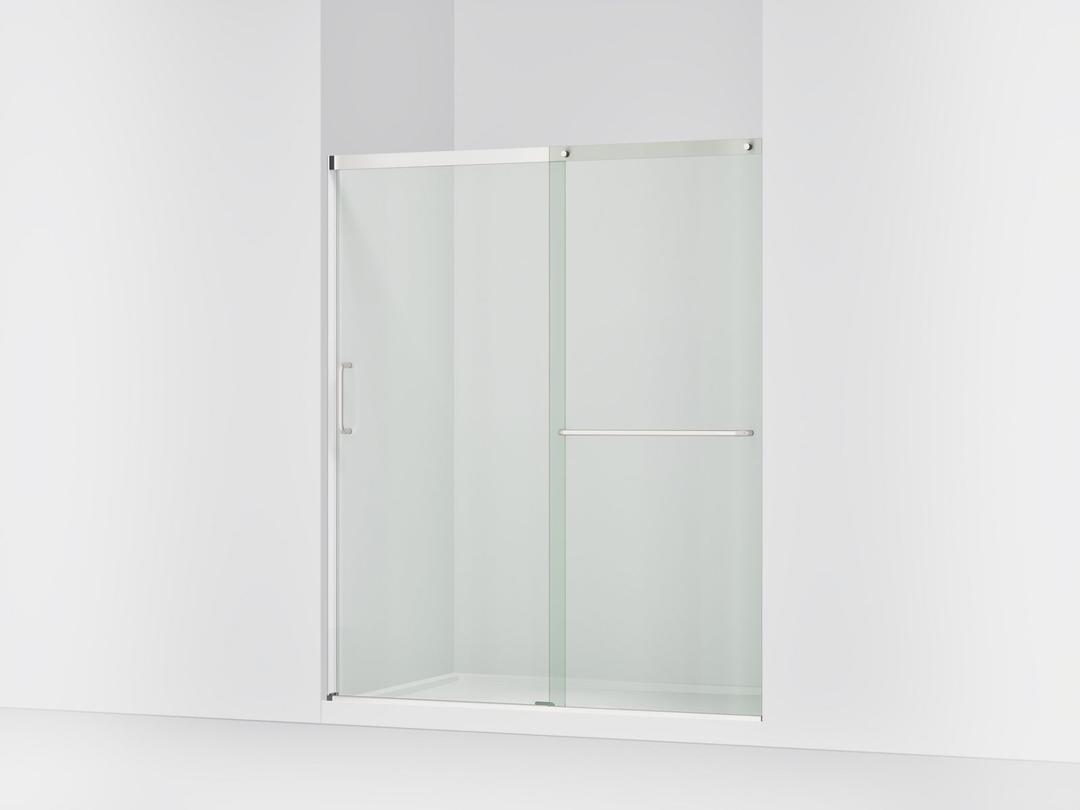 Elate Tall 75-1/2'' H sliding shower door with 5/16''-thick glass - Bright Silver by Kohler