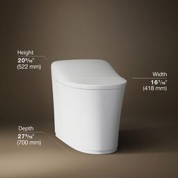 Eir One-piece elongated smart toilet, dual-flush - White - image 3