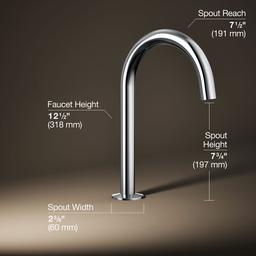 Components Deck-mount bath spout with Tube design - image 3