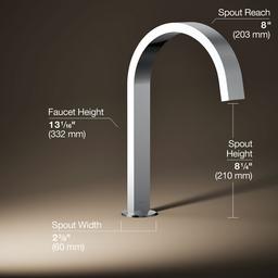 Components Deck-mount bath spout with Ribbon design - image 3