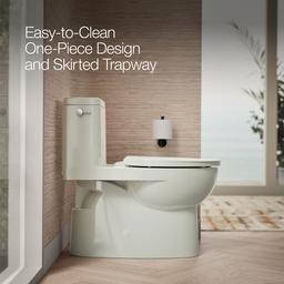 Reach One-piece compact elongated toilet with skirted trapway, 1.28 gpf - image 4