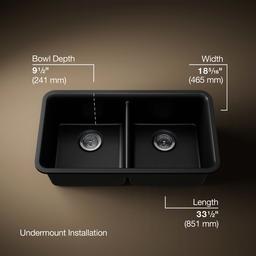 Cairn 33-1/2'' undermount double-bowl kitchen sink - image 3