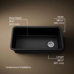 Cairn 33-1/2'' undermount single-bowl kitchen sink - image 3