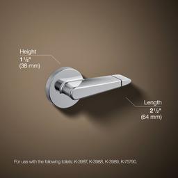 Dual-flush trip lever, left hand - Polished Chrome - image 2