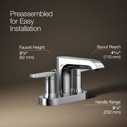 Centerset bathroom sink faucet, 1.2 gpm - image 2