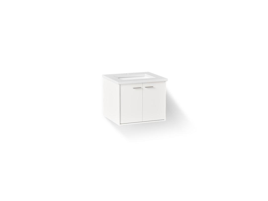24'' wall-hung bathroom vanity cabinet with sink and quartz top by Kohler