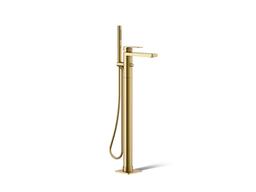 Kohler Parallel Floor-mount Bath Filler Trim with Handshower - Polished Chrome - image 4