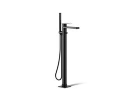 Kohler Parallel Floor-mount Bath Filler Trim with Handshower - Polished Chrome - image 2