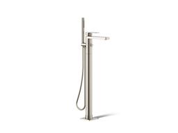 Kohler Parallel Floor-mount Bath Filler Trim with Handshower - Polished Chrome - image 3