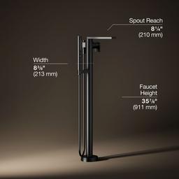 Composed Floor-mount bath filler trim with handshower - image 19