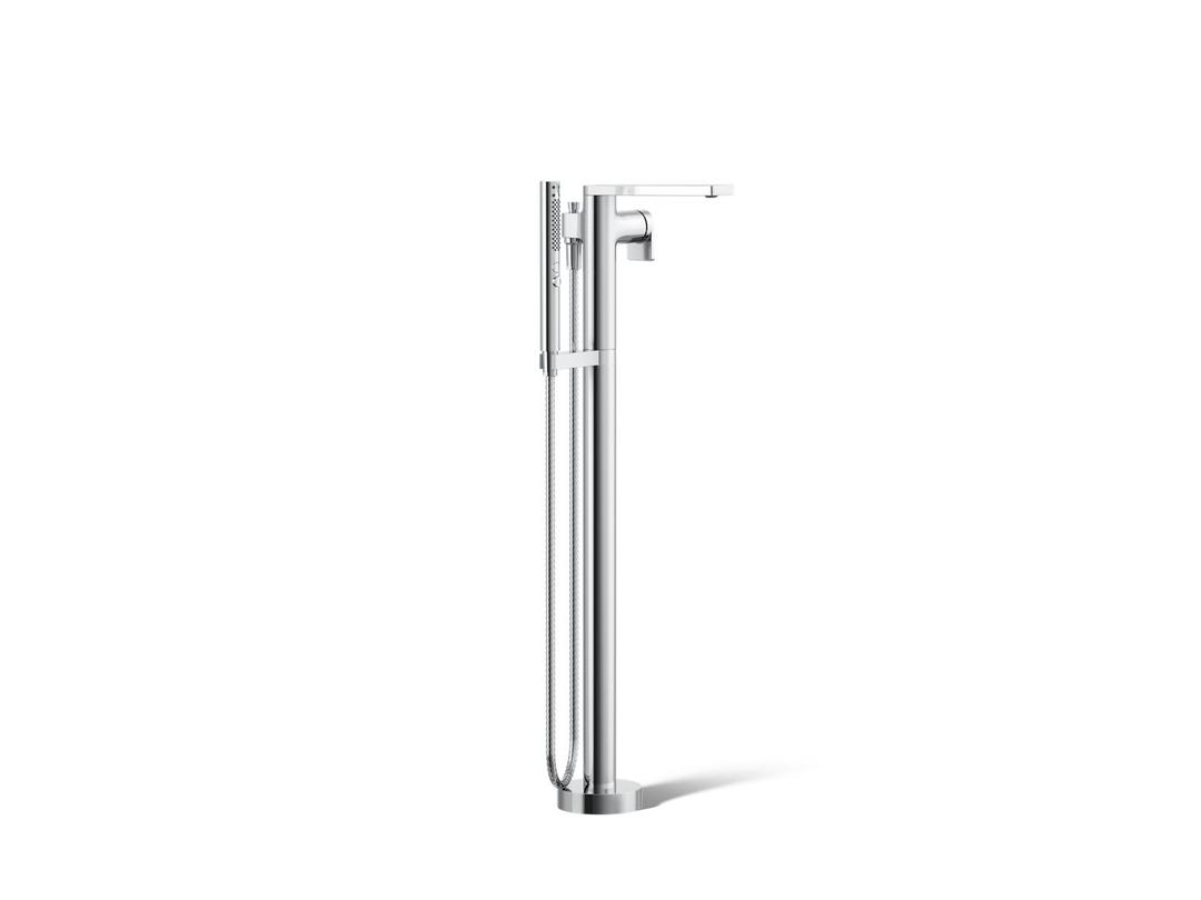 Composed Floor-mount bath filler trim with handshower by Kohler