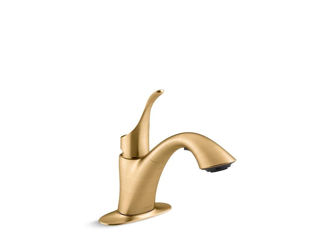 Simplice Pull-out laundry sink faucet with two-function sprayhead by Kohler