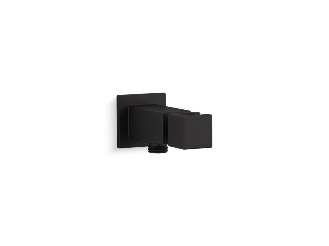 Kohler Loure Wall-mount Handshower Holder with Supply Elbow - Matte Black by Kohler
