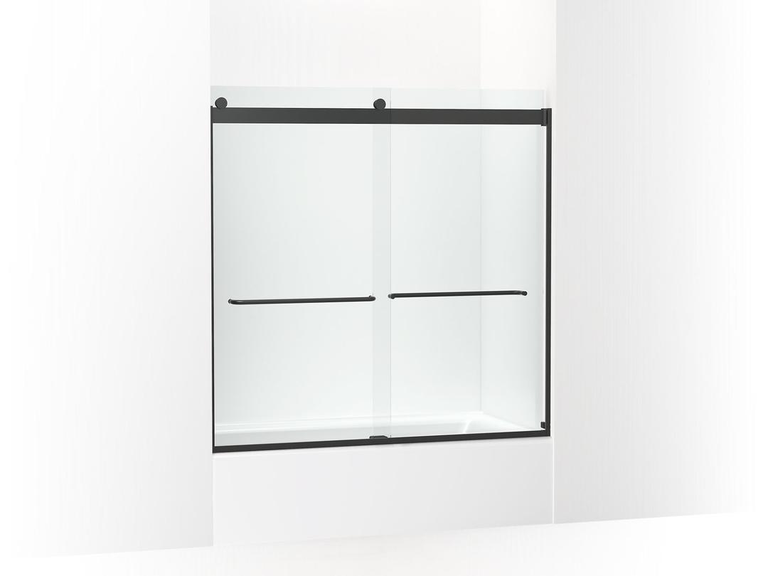 Kohler Levity Sliding Bath Door, 59-3/4'' H X 56-5/8 - 59-5/8'' W, with 1/4'' Thick Crystal Clear... by Kohler