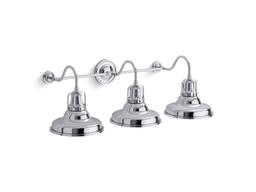 HauksbeeE 3 Light Double Bell Sconce - Polished Chrome - image 1
