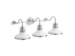 HauksbeeE 3 Light Double Bell Sconce - Polished Chrome - image 3