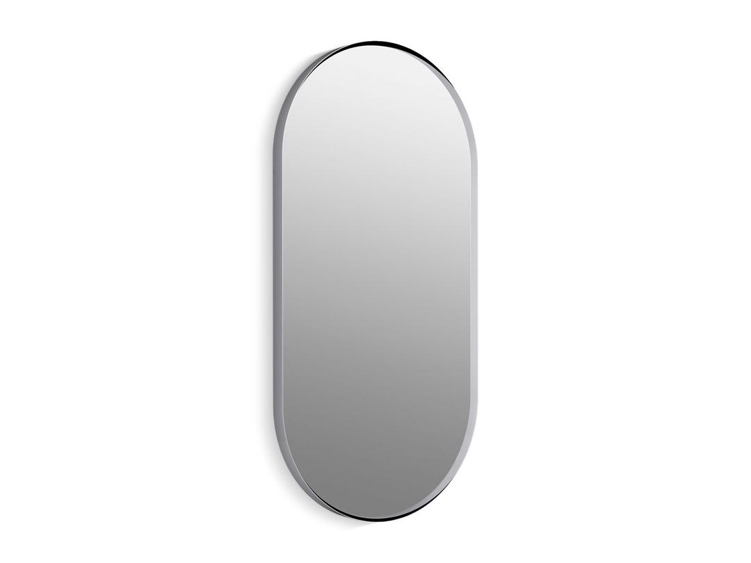 Essential 20'' x 40'' capsule framed mirror - Polished Chrome by Kohler