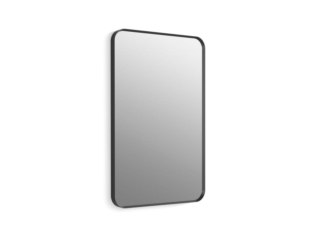 Essential 22'' x 34'' rectangular framed mirror - Matte Black by Kohler